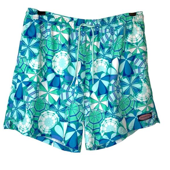 VINEYARD VINES 7" Printed Chappy Swim Trunks 17" Outseam Men's Size Large - Picture 1 of 14